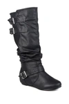 Journee Collection Tiffany Slouchy Riding Boot In Black
