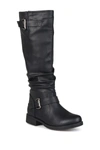 Journee Collection Women's Stormy Extra Wide Calf Knee High Riding Boots In Black