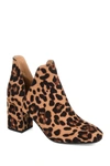 Journee Collection Women's Gwenn Notch Block Heel Dress Booties In Leopard