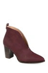 Journee Collection Journee Bellamy Slit Center Bootie In Wine