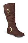 Journee Collection Jester Side Buckle Tall Boot In Brown