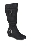 Journee Collection Paris Womens Extra Wide Calf Zip Up Mid-calf Boots In Black