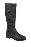 Journee Collection Carly Lace Back Boot In Black