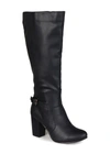 Journee Collection Carver Heeled Tall Boot In Black