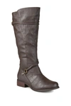 Journee Collection Harley Buckle Tall Boot In Brown