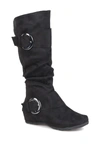 Journee Collection Jester Side Buckle Tall Boot In Black