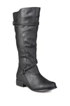 Journee Collection Harley Buckle Tall Boot In Black