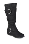 Journee Collection Jester Extra Wide Calf Side Buckle Tall Boot In Black
