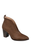 Journee Collection Journee Bellamy Slit Center Bootie In Brown