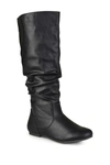 Journee Collection Jayne Ruched Tall Boot In Black