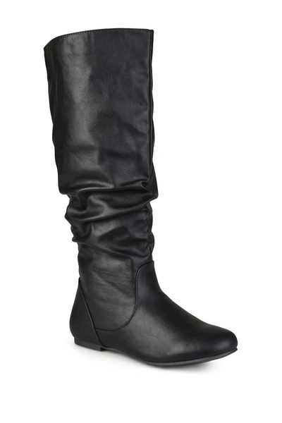 Journee Collection Jayne Ruched Tall Boot In Black