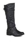 Journee Collection Harley Buckle Tall Boot In Black