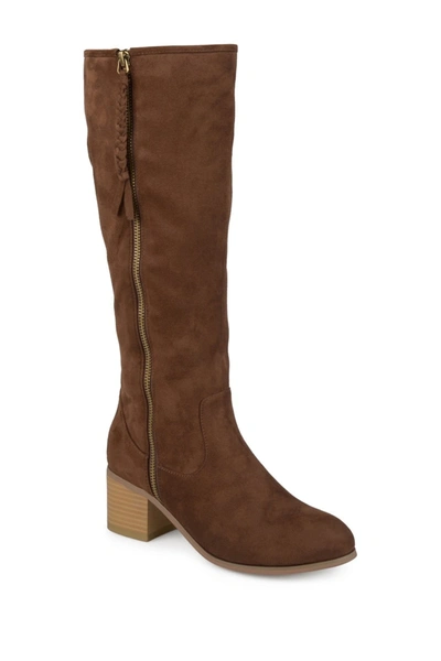 Journee Collection Journee Sanora Knee High Boot In Brown