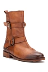 Vintage Foundry Sherry Buckled Leather Boot In Tan