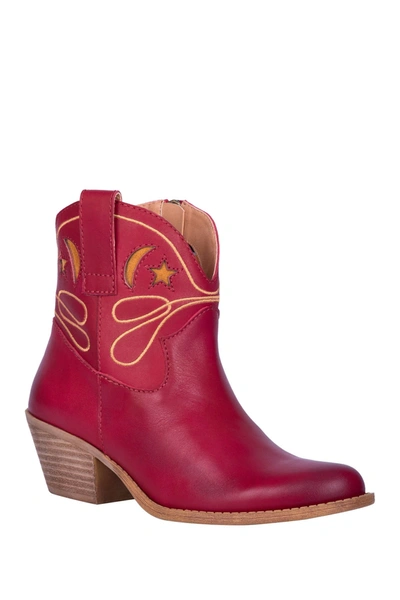 Dingo Urban Cowboy Leather Western Boot In Red