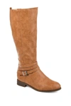 Journee Collection Women's Ivie Extra Wide Calf Knee High Riding Boots In Brown