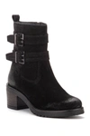 Vintage Foundry Charmaine Buckled Leather Bootie In Black