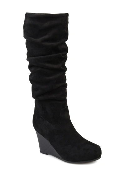 Journee Collection Haze Wedge Boot In Black