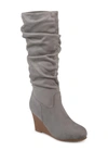 Journee Collection Haze Wedge Boot In Grey