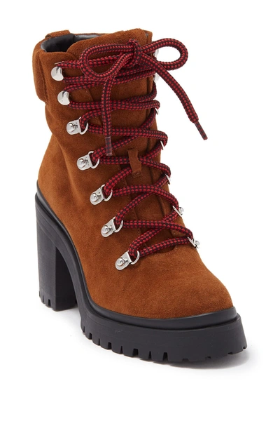 Rebecca Minkoff Maihlo Lace-up Combat Boot In Dkbrown 02