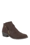 Easy Street Gusto Womens Ankle Block Heel Booties In Brown Matte