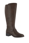 Easy Street Jewel Plus Block Heeled Boot In Brown