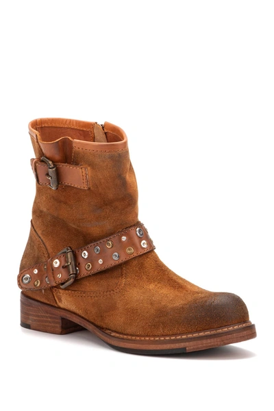 Vintage Foundry Miriam Studded Leather Boot In Tan