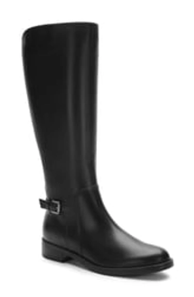 Blondo Evie Knee High Boot In Black Leat