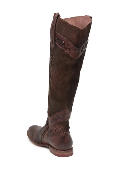 Bed:stu Midge Western Leather Boot In Teak Md