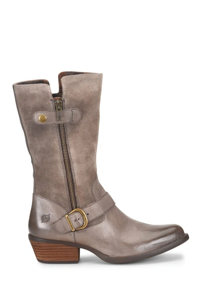 Born Walker Western Boot In Grey/taupe Combo