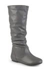 Journee Collection Jayne Ruched Tall Boot In Grey