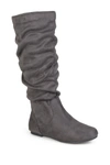 Journee Collection Rebecca Slouchy Riding Boot In Grey