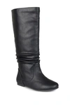 Journee Collection Women's Jayne Extra Wide Calf Slouchy Knee High Boots In Black