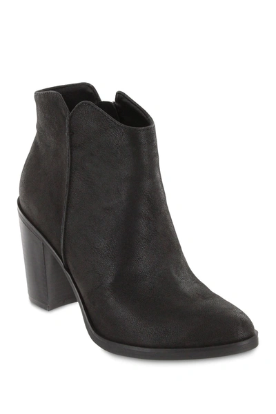 Mia Barby Block Heel Bootie In Black Brus