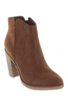 Mia Barby Block Heel Bootie In Cognac Bru