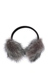 Surell Faux Fur Velvet Earmuff In Silver Fox