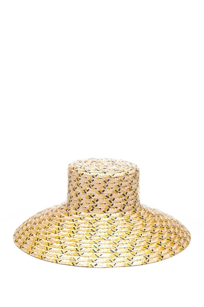 Eugenia Kim Maribel Houndstooth Print Sun Hat In Natural/yellow