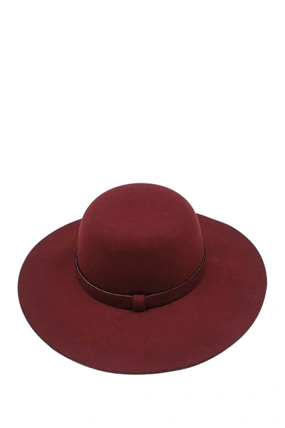 Peter Grimm Headwear Abagail Felt Floppy Hat In Burgundy