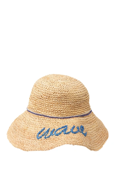 Echo Woven Straw Bucket Hat In Dazzling B