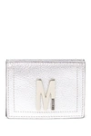 MOSCHINO METALLIC LOGO WALLET,195072327152