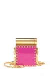 Valentino Garavani Minaudiere Mirror Clutch In Bright Fuxia