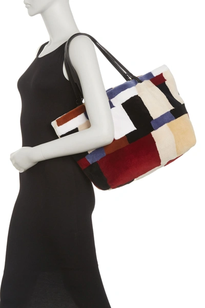 The Row Patched Knit Shoulder Bag In Multicolor