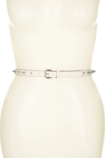 Red Valentino Spike Skinny Belt In 031 Latte