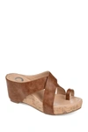 Journee Collection Journee Rayna Wedge Sandal In Brown