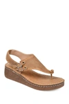 Journee Collection Journee Mckell Wedge Sandal In Tan