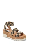 Steve Madden Bandi Platform Wedge Sandal In Black Mult