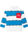 BURBERRY TEEN STRIPED RUGBY POLO SHIRT