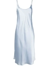 La Perla Midi Silk-blend Night Gown In Azure