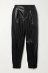 ALICE AND OLIVIA PARIS PLEATED VEGAN LEATHER TAPERED trousers