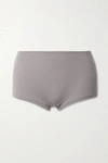 Skin + Net Sustain Gayle Stretch Organic Pima Cotton-jersey Briefs In Mushroom
